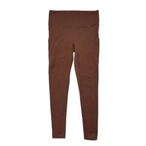 PRANA Pocket Leggings in Pink-Brown Carob Wave Size Small Womens Crossover Yoga